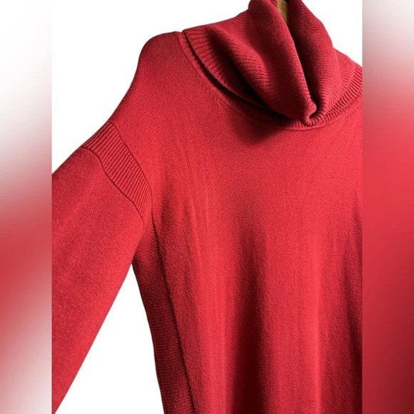 French Connection sweater turtleneck dress, M, burgundy, Office Winter Cozy - Picture 4 of 9